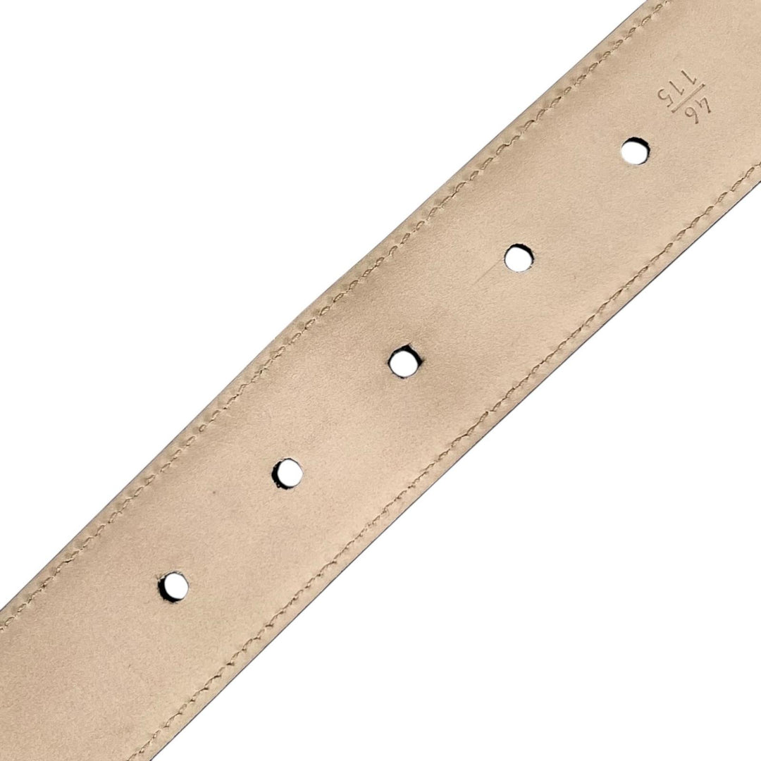 Great BVLGARI belt Assioma belt Pin buckle black leather mens 37963