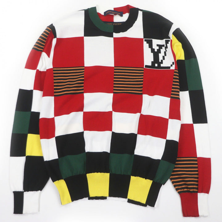 Excellent LOUIS VUITTON sweater Amen Break Inside-Out LV Logo
