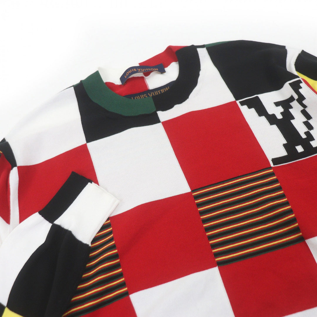 Excellent LOUIS VUITTON sweater Amen Break Inside-Out LV Logo