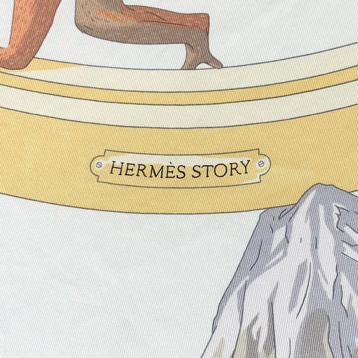 Great HERMES scarf Carré 90 Hermès Story OUISTITI Animal multicolor silk Women