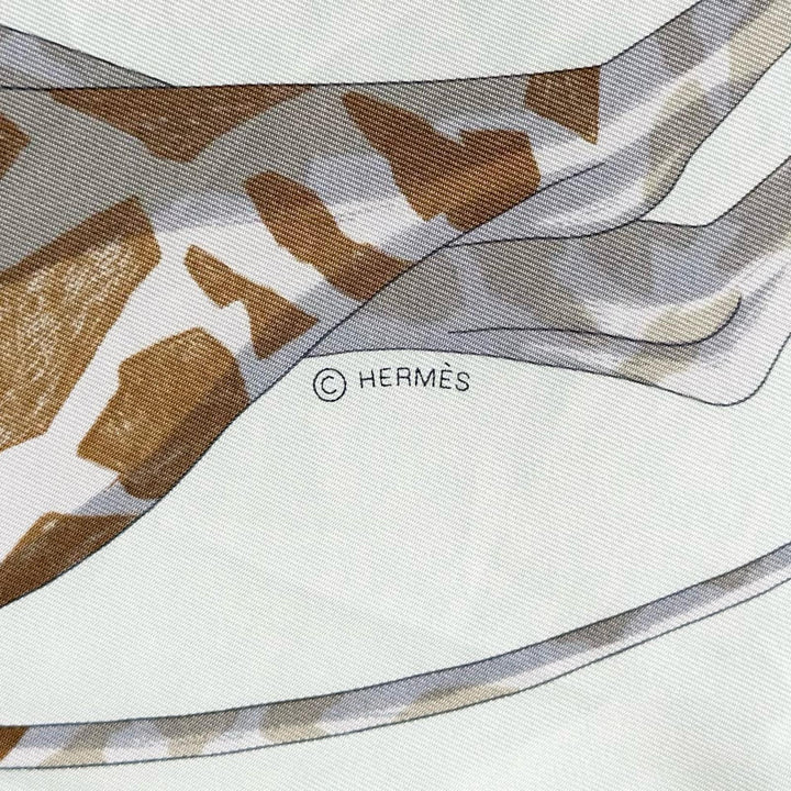 Great HERMES scarf Carré 90 Hermès Story OUISTITI Animal multicolor silk Women
