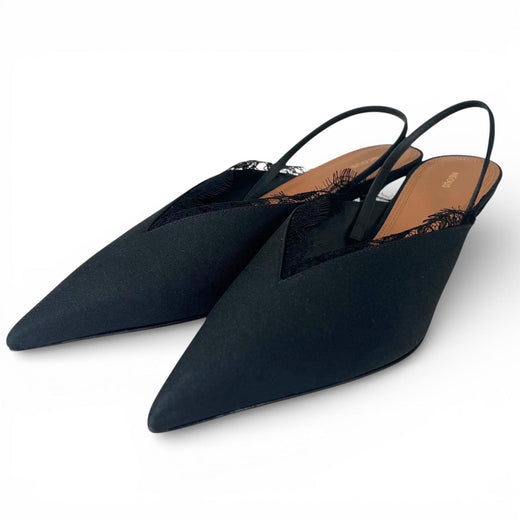 Pristine NEOUS pumps Slingback with lace detail black Women 38