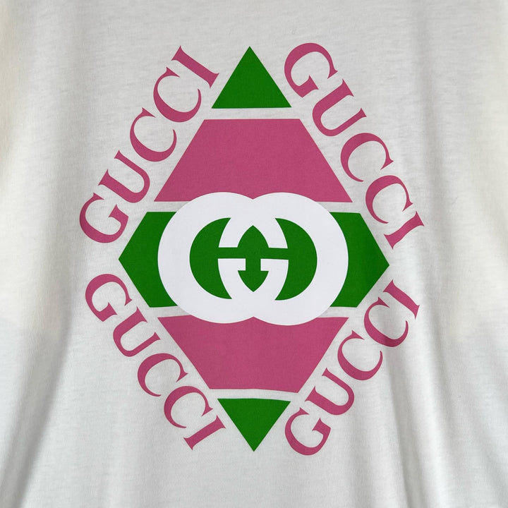 Excellent GUCCI Short sleeve T-shirt white cotton mens S 717422