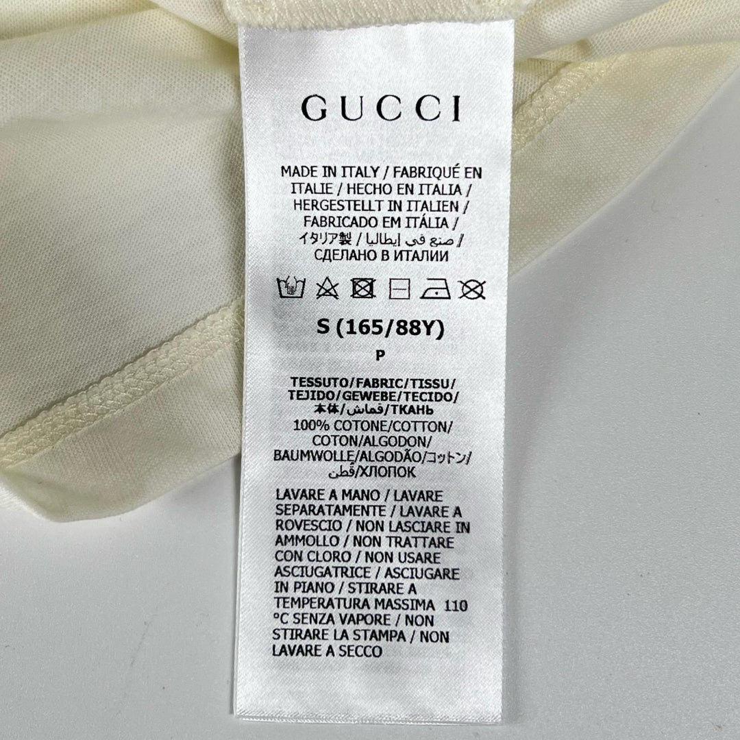 Excellent GUCCI Short sleeve T-shirt white cotton mens S 717422