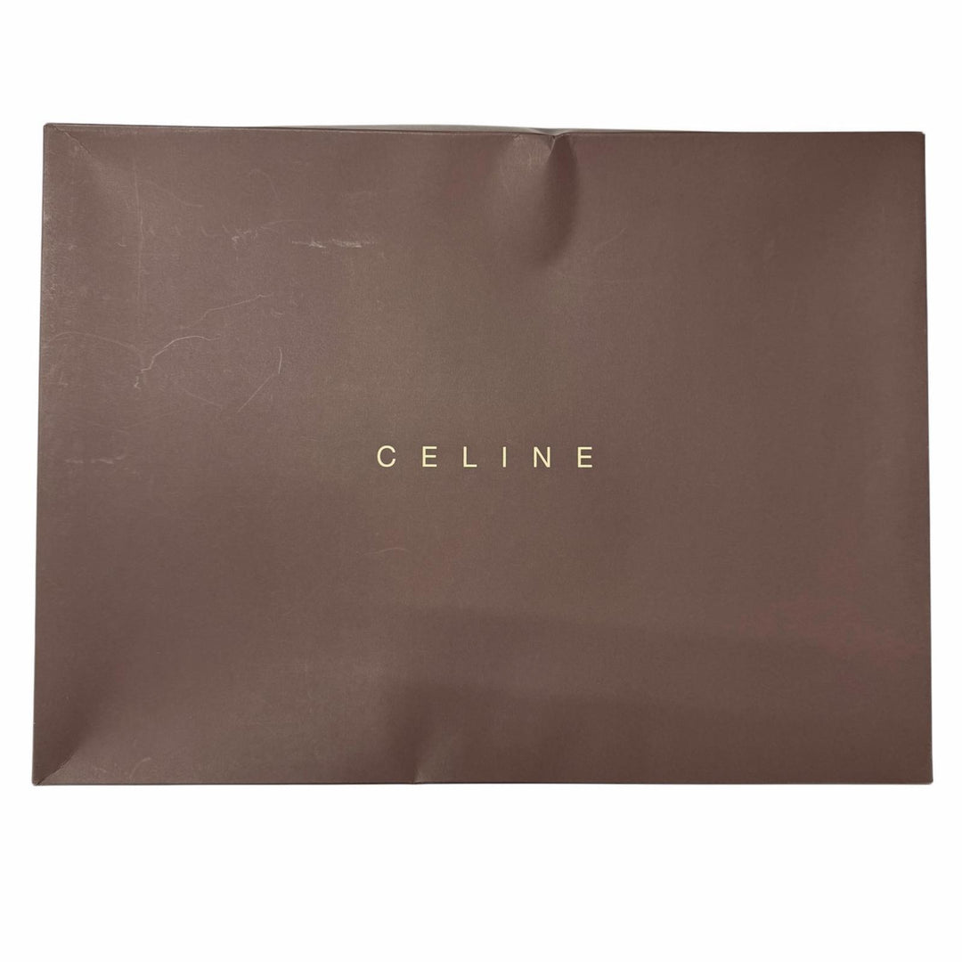 Pristine CELINE Down vest Macadam Pattern Feather Shoulder Pad pink down Women