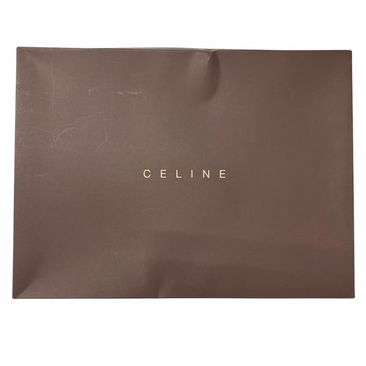 Pristine CELINE Down vest Macadam Pattern Feather Shoulder Pad pink down Women