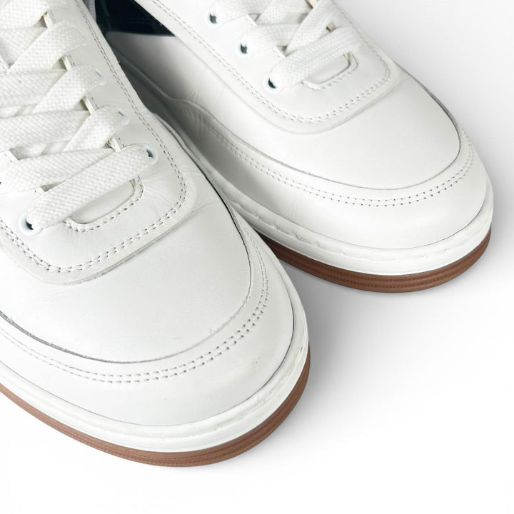 Excellent CHANEL sneakers COCO Mark white Women 35 G39978