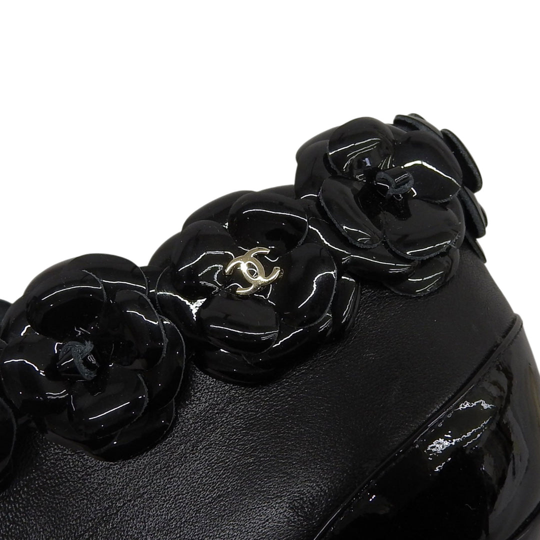 Great CHANEL Ankle boots black leather Women 38.5 G31795