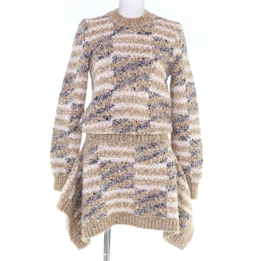 Great CHANEL one piece Wool and Alpaca Blend COCO Mark Tweed Knit 34 P60141