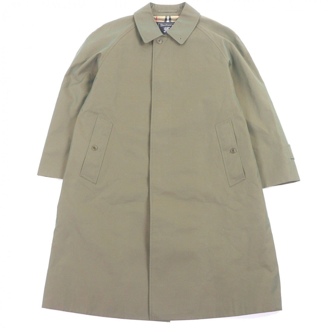 Excellent Burberrys coat Nova check pattern on the back iridescent cotton mens