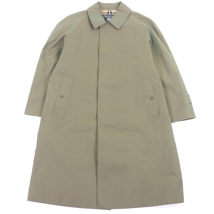 Excellent Burberrys coat Nova check pattern on the back iridescent cotton mens
