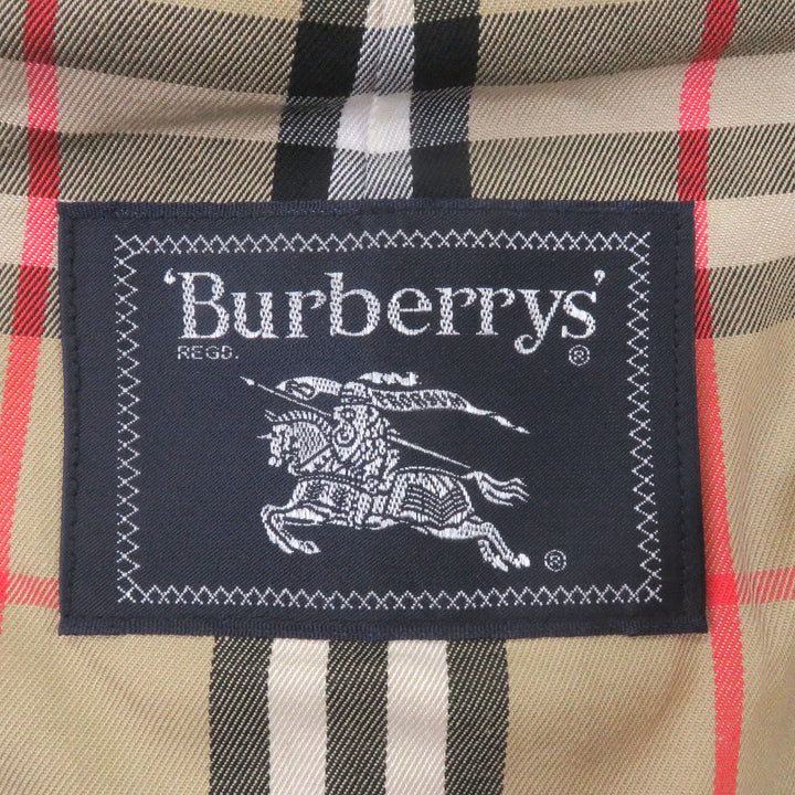 Excellent Burberrys coat Nova check pattern on the back iridescent cotton mens