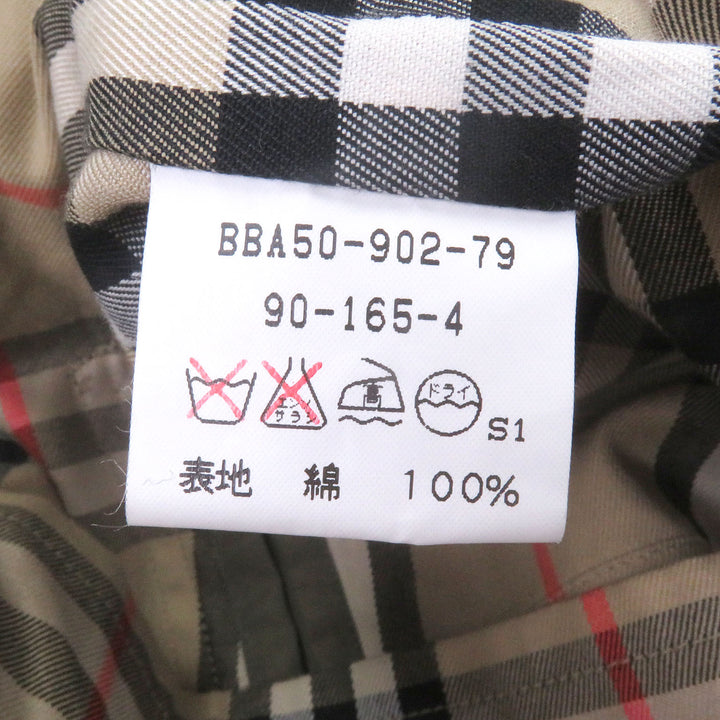 Excellent Burberrys coat Nova check pattern on the back iridescent cotton mens