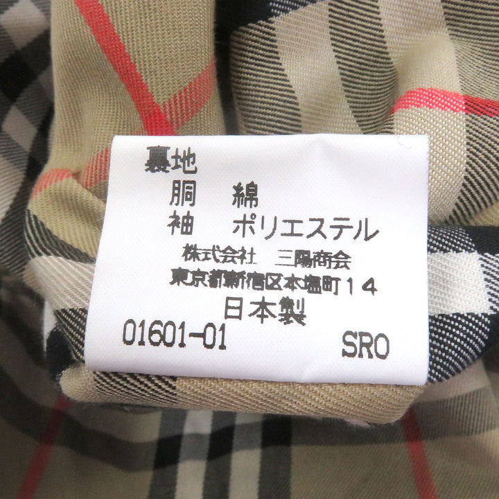 Excellent Burberrys coat Nova check pattern on the back iridescent cotton mens