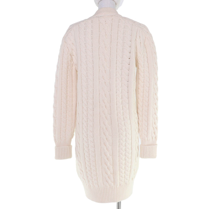 Great CHANEL cardigan COCO Mark Button Gold Button Long Sleeve Knit Ivory Women
