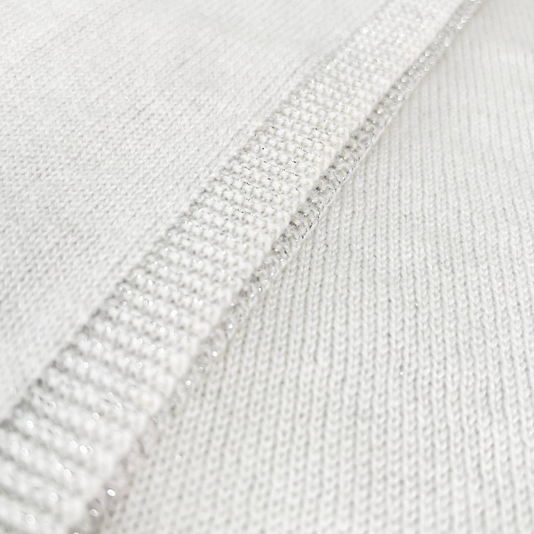 Excellent CHANEL Scarf Stall white cashmere Women