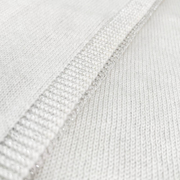 Excellent CHANEL Scarf Stall white cashmere Women