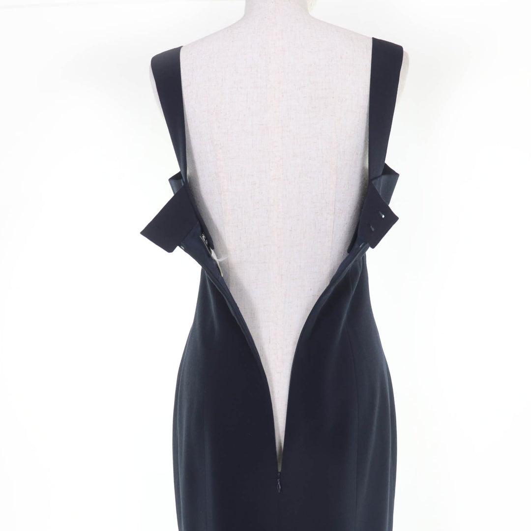 Great CHANEL one piece COCO Mark Button Sleeveless Navy 38 96P P06371V02954