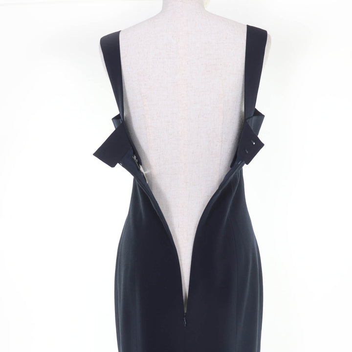 Great CHANEL one piece COCO Mark Button Sleeveless Navy 38 96P P06371V02954