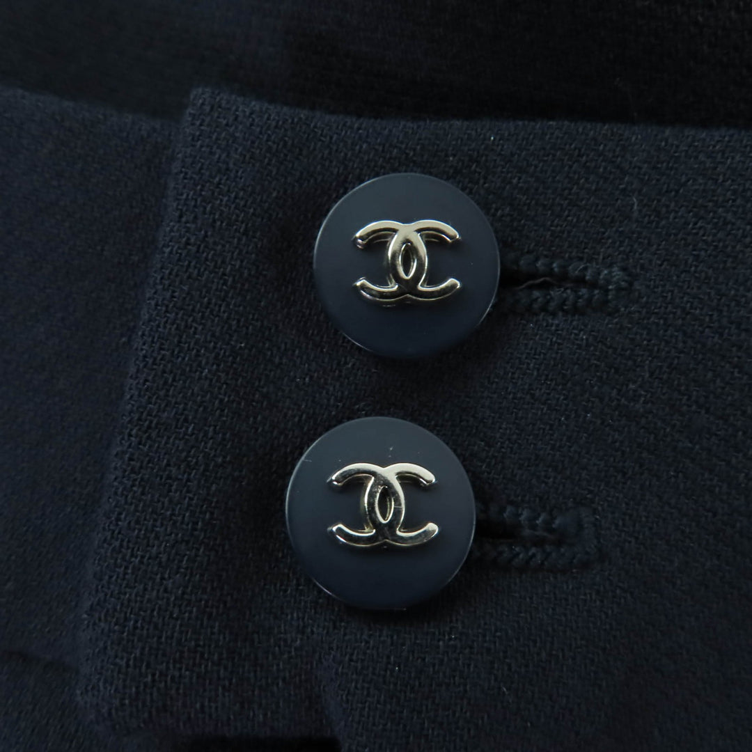 Great CHANEL one piece COCO Mark Button Sleeveless Navy 38 96P P06371V02954