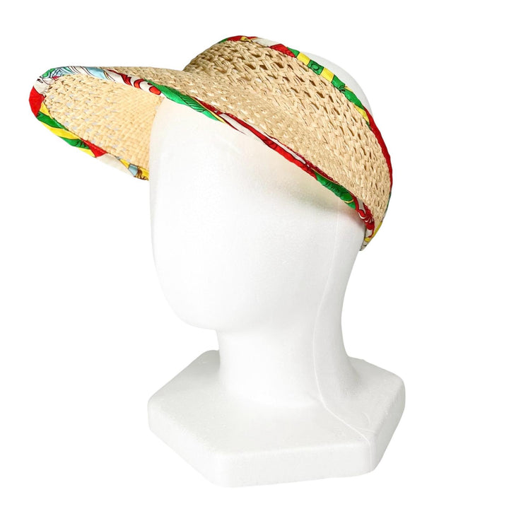 Excellent HERMES Sun visor multicolor Straw Women L