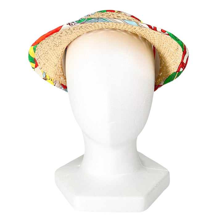Excellent HERMES Sun visor multicolor Straw Women L