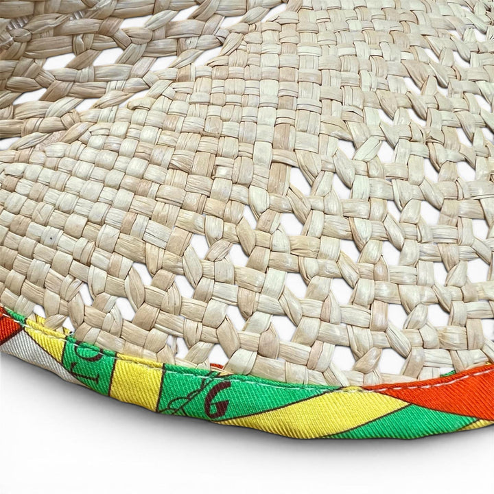 Excellent HERMES Sun visor multicolor Straw Women L