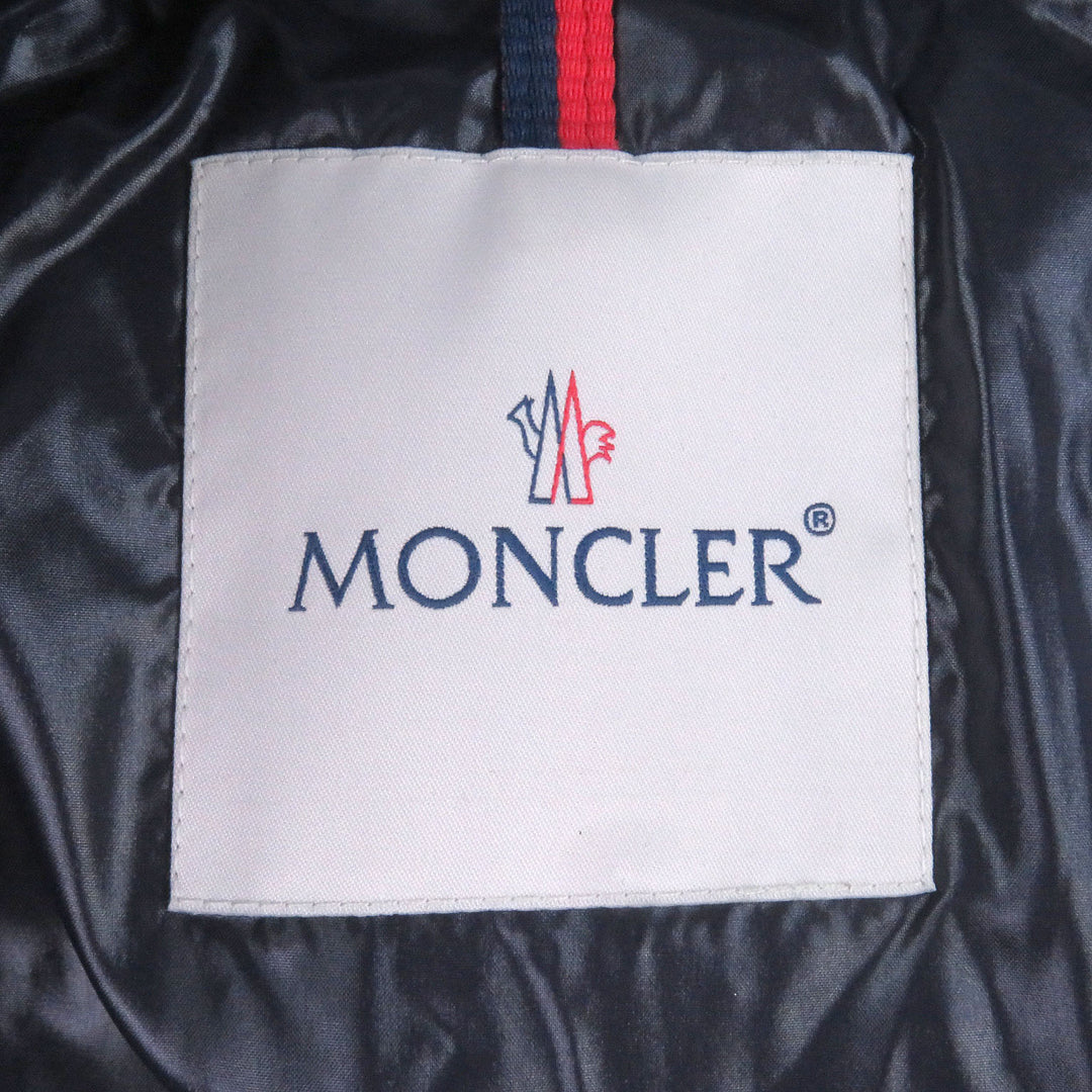 優れたMONCLERダウンジャケットDINCER GIUBOTTOサイドラインフード付きネイビーナイロンメンズ1
