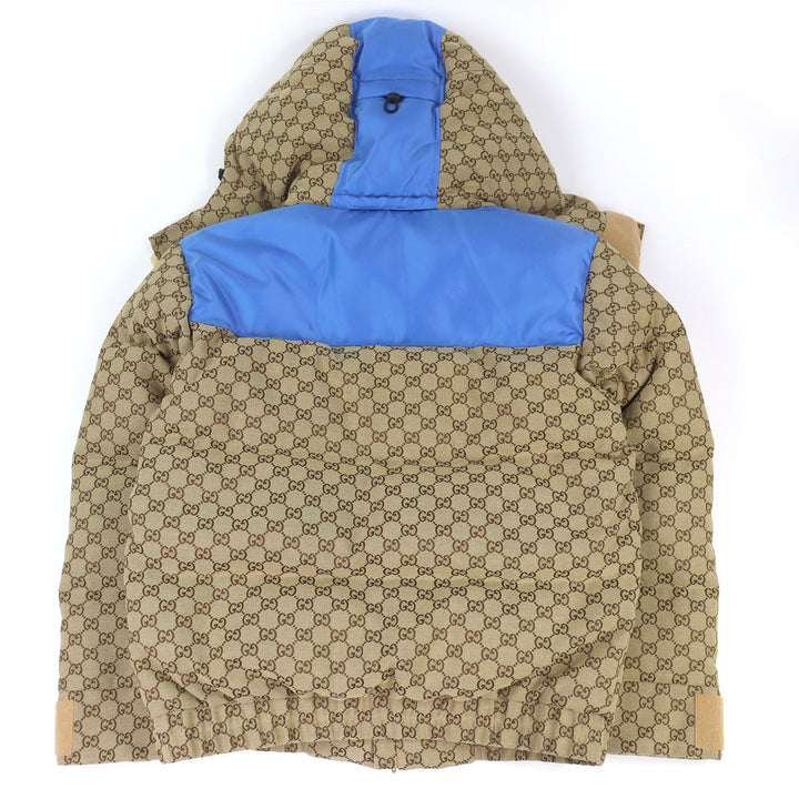 素晴らしい GUCCI ダウンジャケット GG コットンキャンバス ベージュ コットン メンズ 44 751395