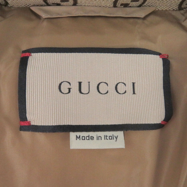 素晴らしい GUCCI ダウンジャケット GG コットンキャンバス ベージュ コットン メンズ 44 751395