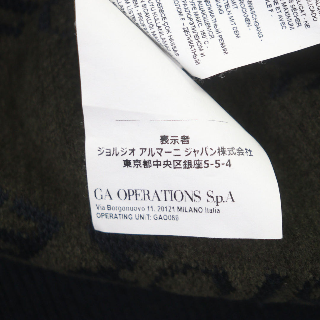 Emporio Armani 黑色羊毛男士连帽衫，尺码 S