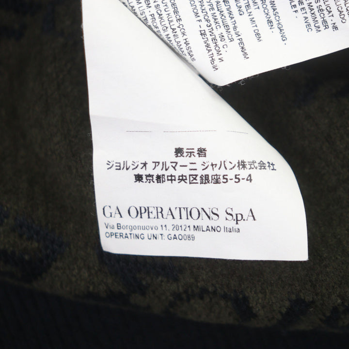 Emporio Armani 黑色羊毛男士连帽衫，尺码 S