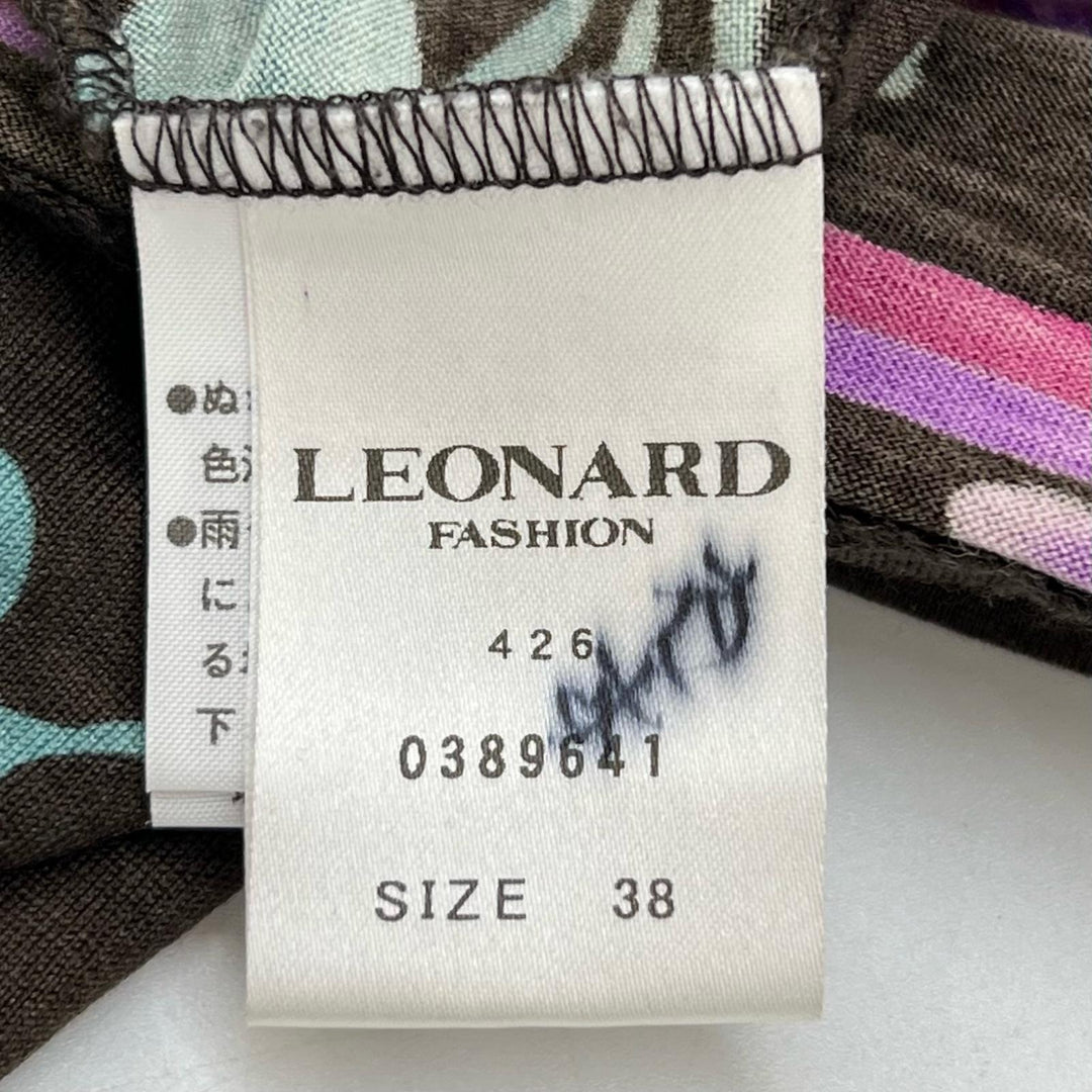 Excellent LEONARD FASHION T-shirt Floral print long sleeves multicolor wool 38