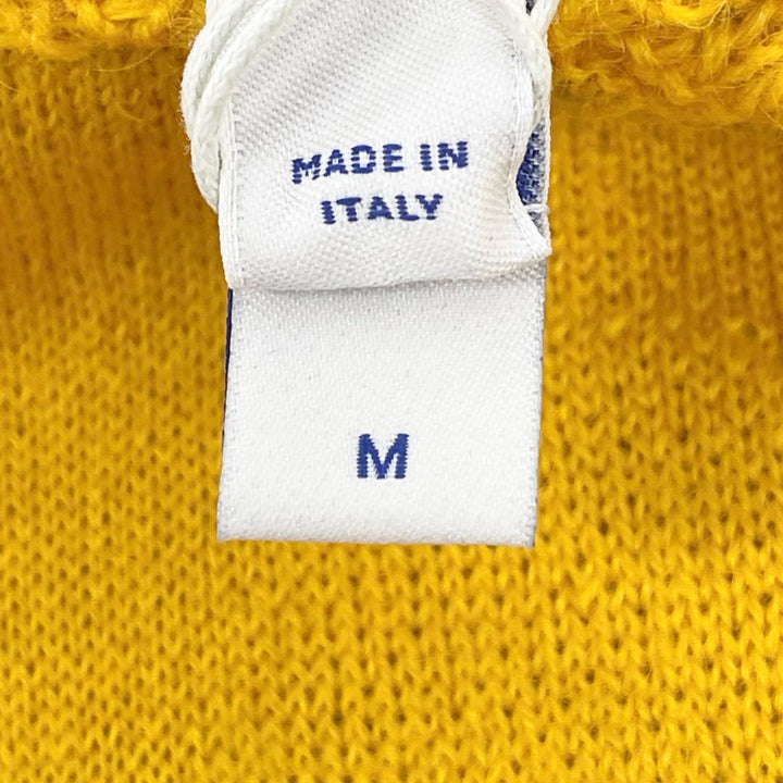 Pristine BURBERRY cardigan Argyle Jacquard yellow wool Women M 8077684