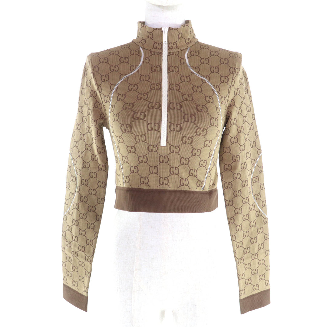 Pristine GUCCI tops Brown Nylon Women S 715524