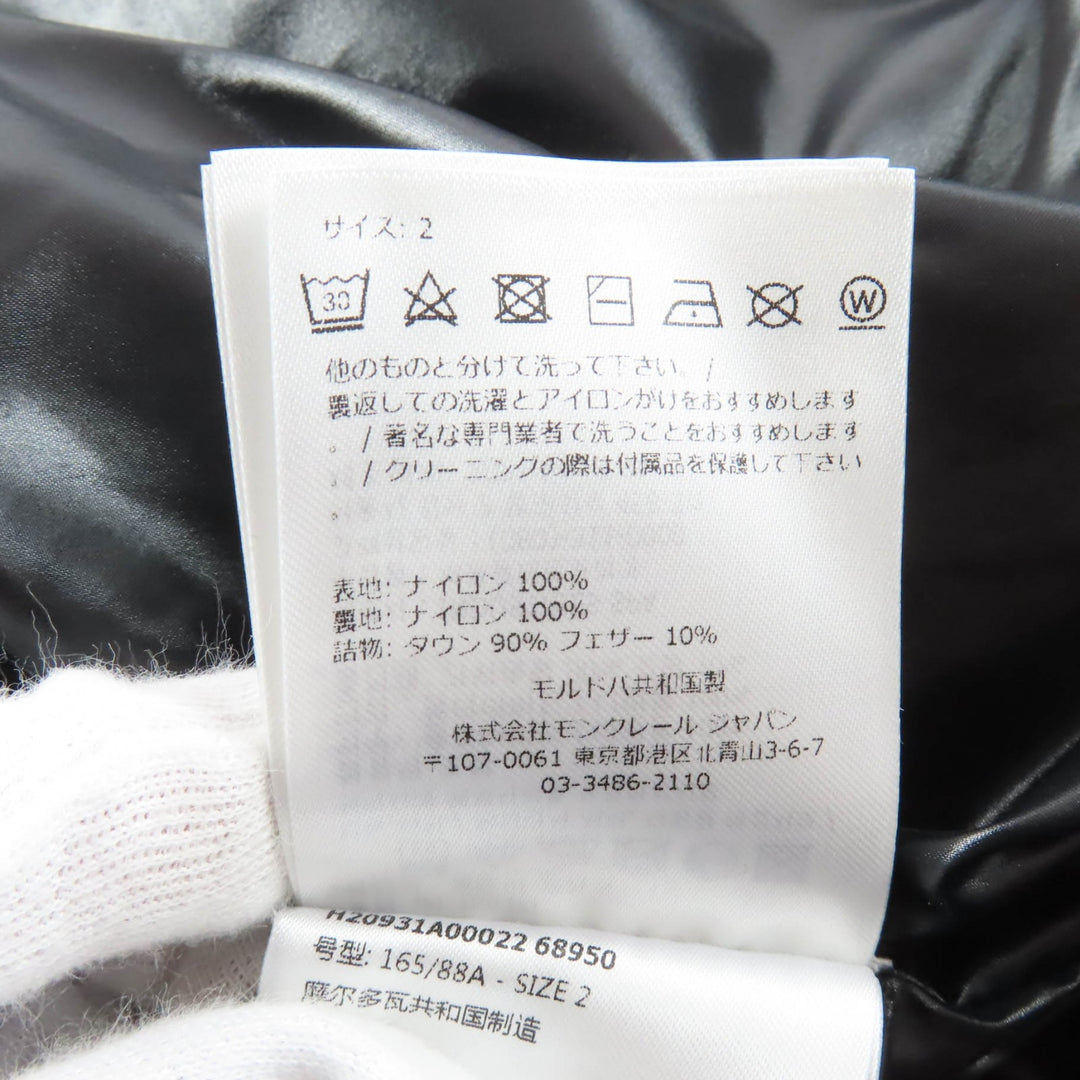 MONCLER ダウンジャケット CLAIR ブラック ナイロン レディース 2 H20931A00022 美品