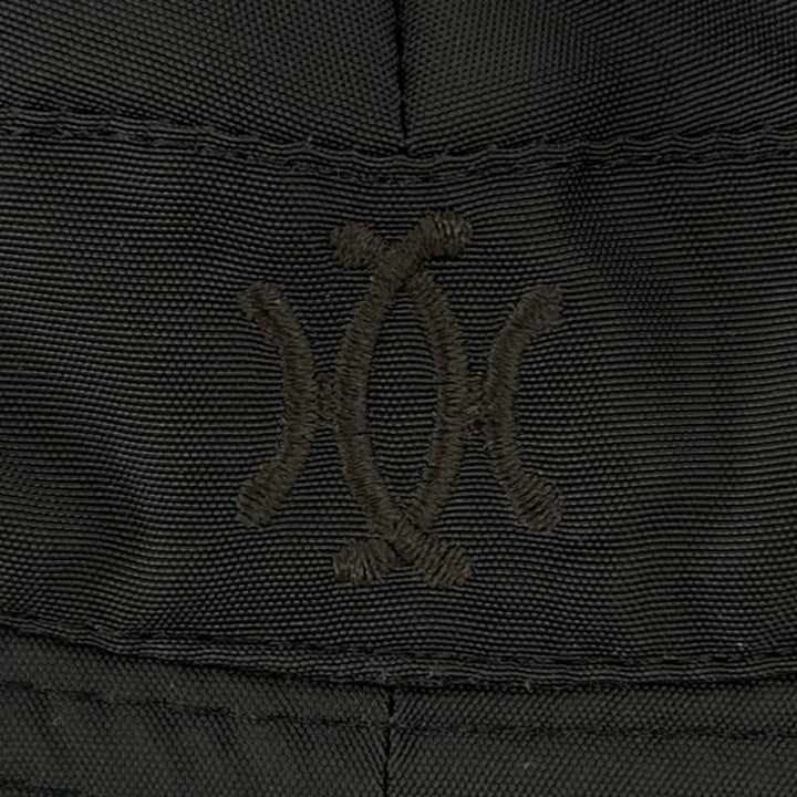 Great MOTSCH HERMES hat H-lift embroidery bucket Dark brown Nylon mens 56