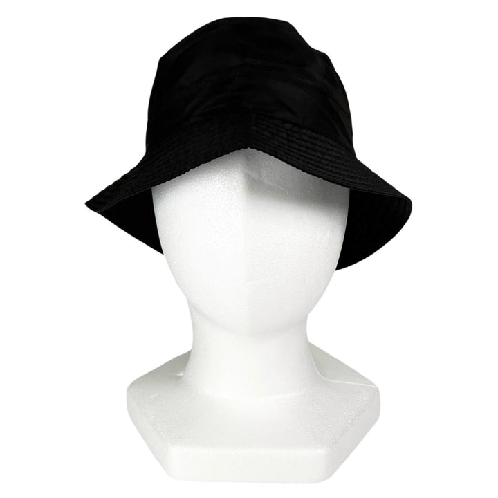 Great MOTSCH HERMES hat H-lift embroidery bucket Dark brown Nylon mens 56