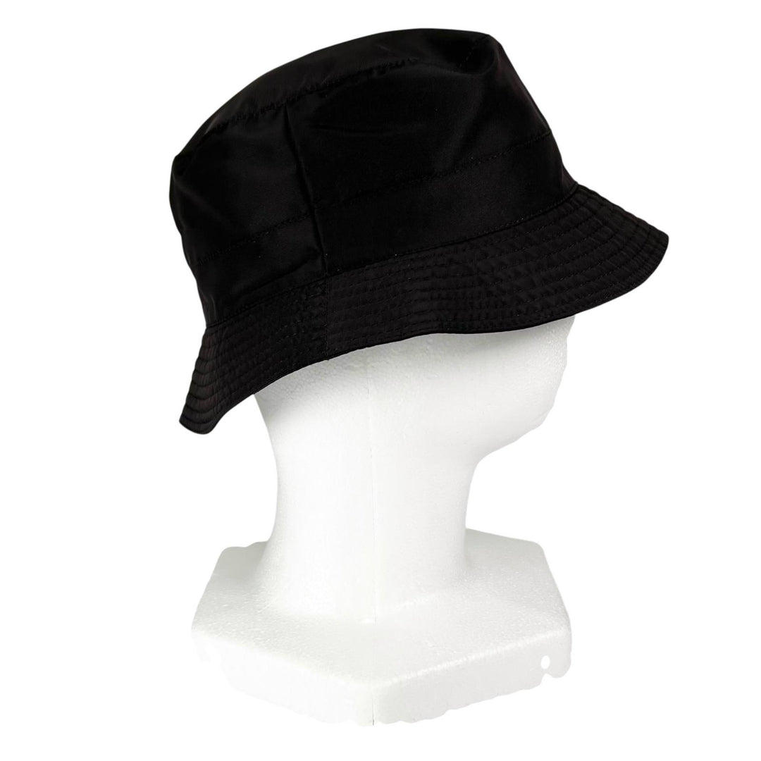Great MOTSCH HERMES hat H-lift embroidery bucket Dark brown Nylon mens 56