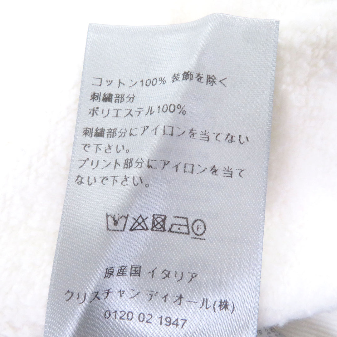新品同様 DIOR パーカー JARDIN Rose 刺繍 バック刺繍 アイボリー コットン メンズ