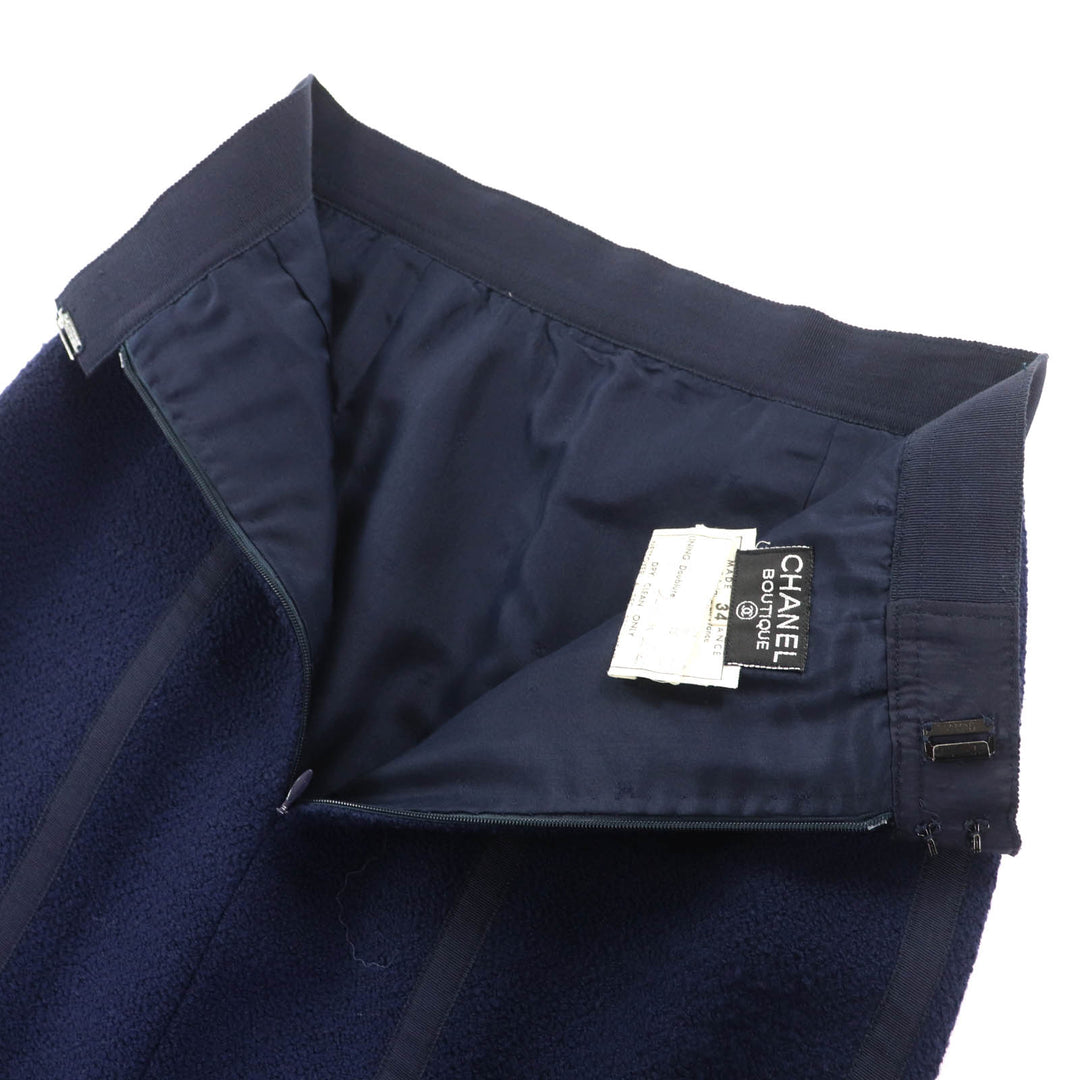 Great CHANEL two-piece set Logo Button Double-Breasted Jacket Title Skirt 34