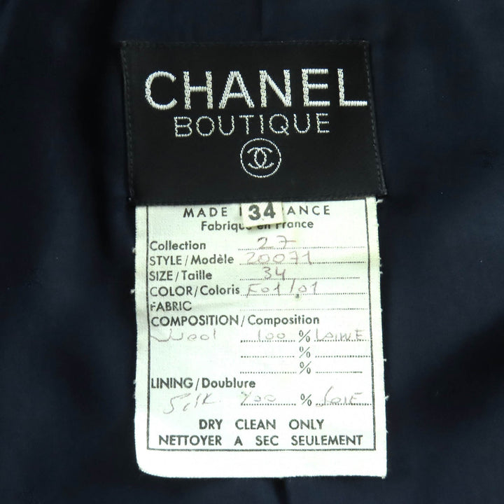 Great CHANEL two-piece set Logo Button Double-Breasted Jacket Title Skirt 34