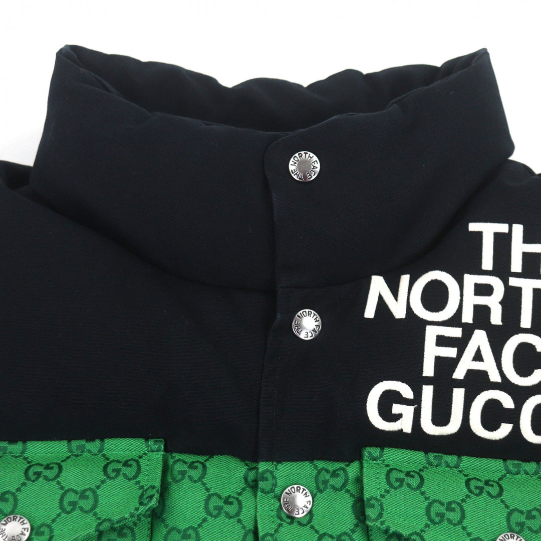 Great GUCCI THE NORTH FACE Down vest green cotton mens XXS 670910