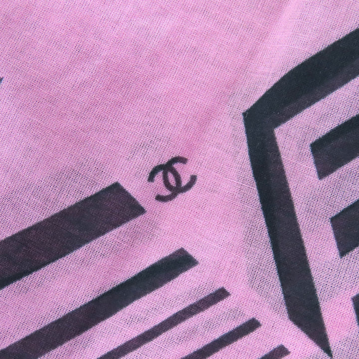 Excellent CHANEL Mini skirt COCO MarkPattern flare pink 34 P74305