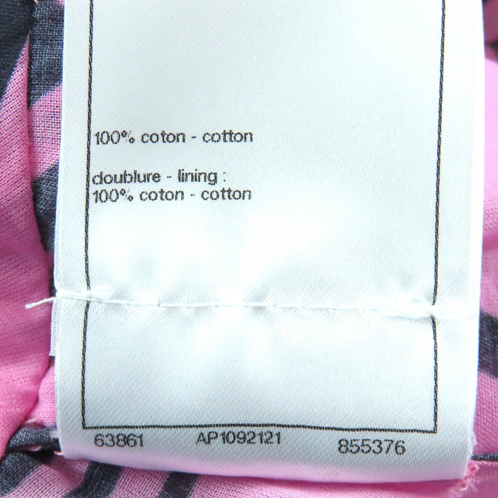 Excellent CHANEL Mini skirt COCO MarkPattern flare pink 34 P74305