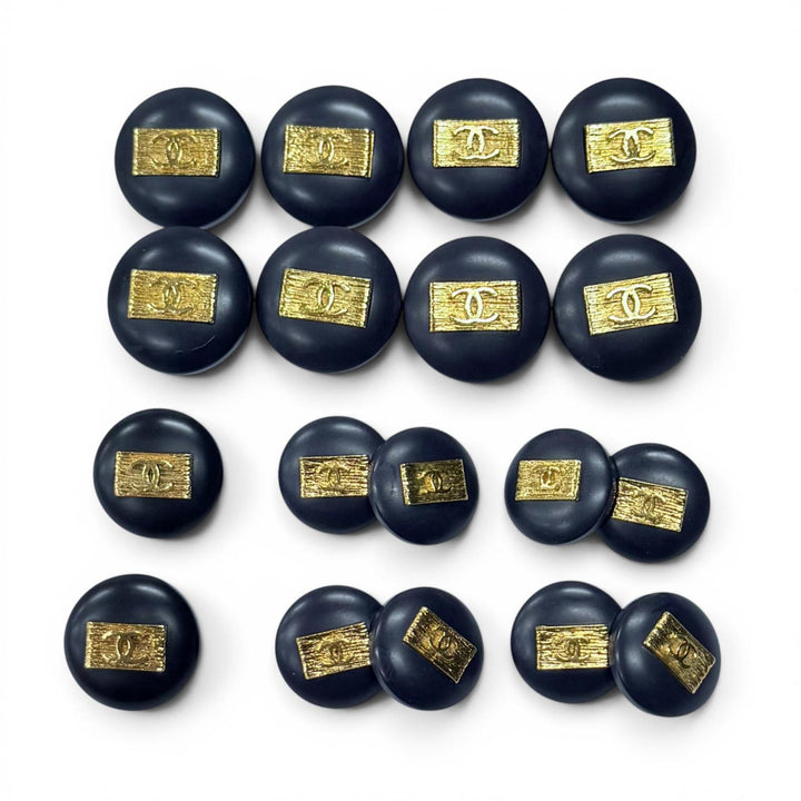 Great CHANEL COCO Mark Buttons: 8 large, 2 small, and 4 cufflinks (set of 4)