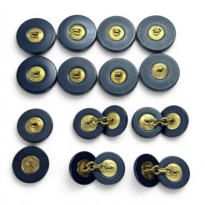 Great CHANEL COCO Mark Buttons: 8 large, 2 small, and 4 cufflinks (set of 4)