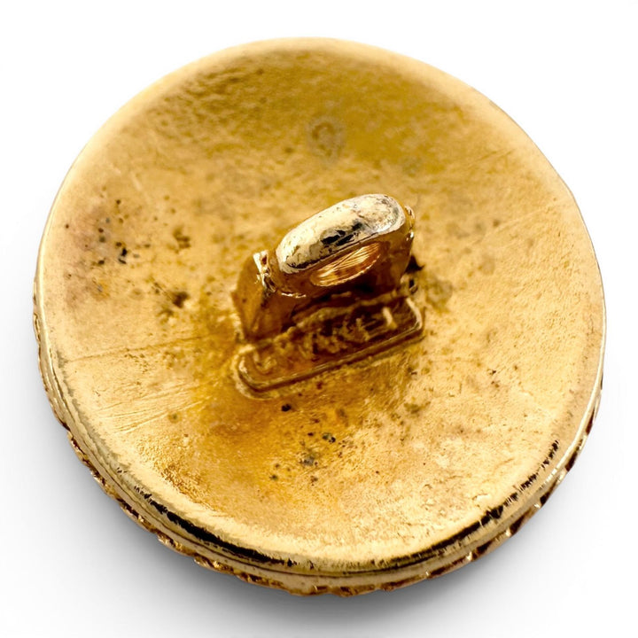 Very Good CHANEL button COCO Mark Gold Metal Buttons with Back Logo gold