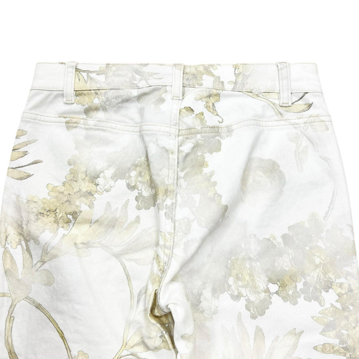 Excellent CHANEL Pants Logo buttons, botanical print multicolor cotton P57940