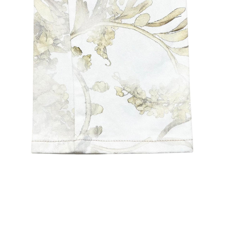 Excellent CHANEL Pants Logo buttons, botanical print multicolor cotton P57940